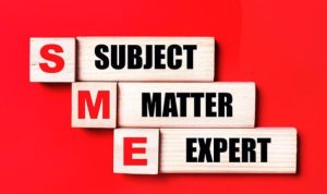 Picture shows the acronym SME which means subject matter expert