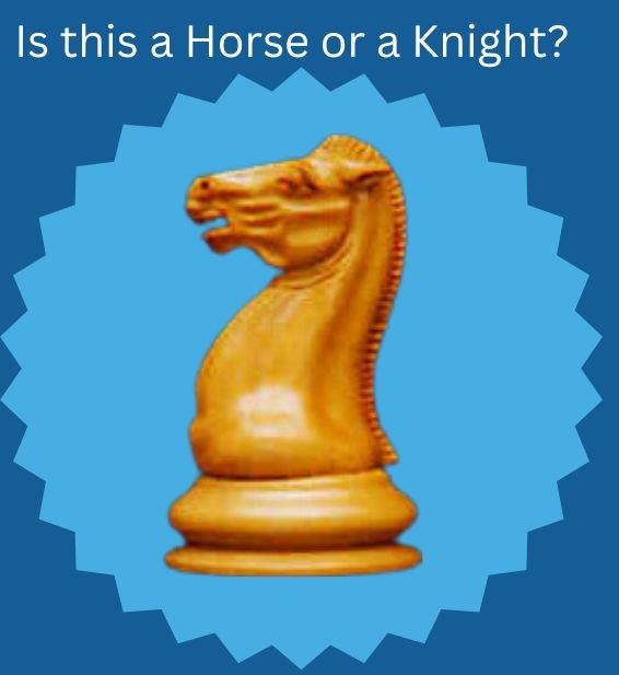 Photo of a chess piece with the caption is this a horse or a knight?